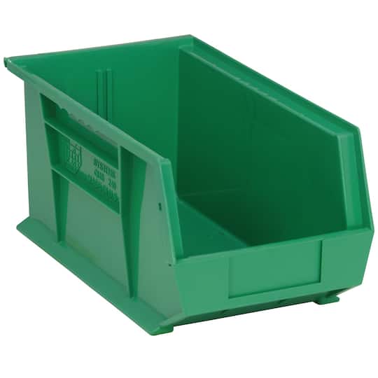 Quantum Food Service QUS240 GN Stack & Hang Shelf Bin - 14 3/4 x 8 1/4, Green, Case of 12